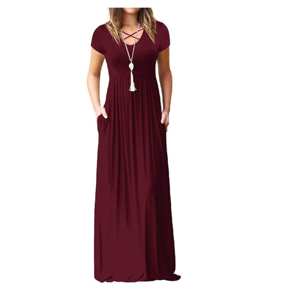 Burgundy maxi dress